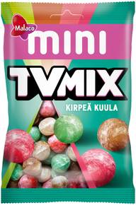 Malaco TV Mix Mini Kirpeä Kuula makeissekoitus 90g