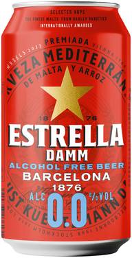 Estrella Damm N.A. 0,0% 0,33l alkoholiton oluttölkki