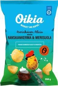 Oikia Aurinkoinen Alicia Ranskankerman & Merisuolan makuinen perunasipsi 350g