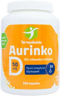 Terveyskaista Aurinko D 50 µg 300 kaps.