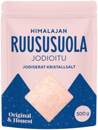 Original & Honest himalajan ruususuola hieno, jodioitu 500g