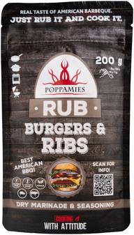 Poppamies Rub Burgers & Ribs mausteseos 200g