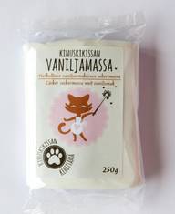 Kinuskikissa lumivalkoinen vaniljamassa 250g