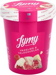 Jymy Vadelma & Valkosuklaajäätelö 500ml