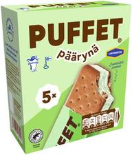 Puffet Päärynä laktoositon välipalajäätelö monipakkaus  5x62g/1,1dl