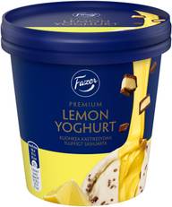 Fazer Premium Lemon Yoghurt kermajäätelö kuohkealla sitruunakastikesydämellä 280g/425ml
