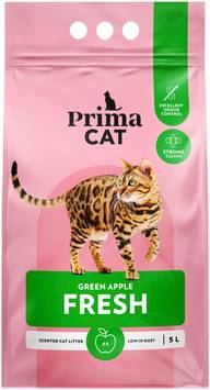 PrimaCat Fresh Green Apple kissanhiekka valkoinen 5 l