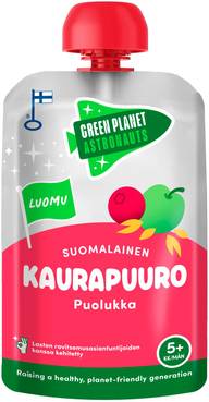 Green Planet Astronauts Luomu Suomalainen Kaurapuuro Puolukka 100g 5kk+