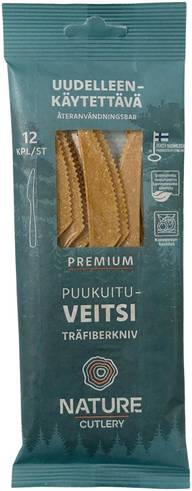 Nature Line puukuituveitsi Premium 12 kpl