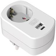 Airam USB adapteri 1xUSB 1xUSB-C 3,4A