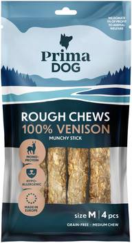 PrimaDog Rough Chews Riista rouhepatukka M 12 cm 4 kpl 80 g