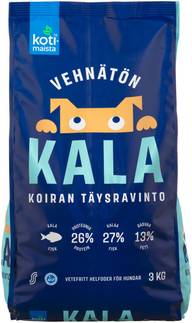 Kotimaista Vehnätön koiran täysravinto kala 3 kg