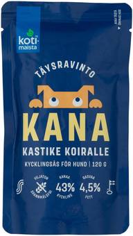 Kotimaista kanakastike koiralle täysravinto 120 g
