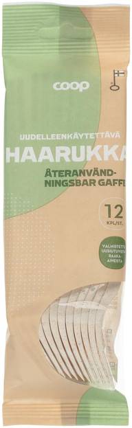 Coop uudelleenkäytettävä haarukka 12 kpl