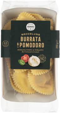 Herkku Mezzelune burratajuustolla ja tomaatilla 250g