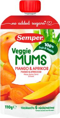 Semper Veggiemums Mango & aprikoosi alkaen 6kk hedelmäsose 110g
