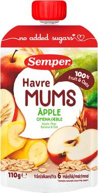 Semper Havremums Omena & kaura 6kk hedelmäsose 110g