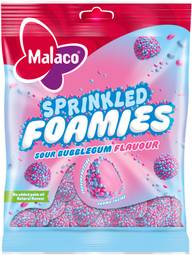 Malaco Sprinkled Foamies Sour Bubblegum makeinen 110g
