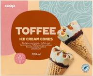 Coop jäätelötuutti toffee 6 kpl 720 ml/415 g