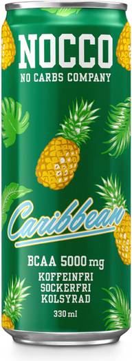 NOCCO BCAA+ Caribbean kofeiiniton hiilihapotettu energiajuoma 330ml