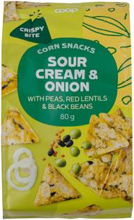 Coop maissisnacks Sour cream & onion 80 g