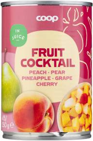 Coop hedelmäcocktail mehussa 415/250 g