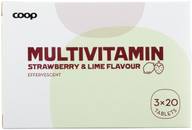 Coop Monivitamiini Mansikka-lime poretabletti 3x20 kpl