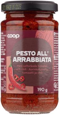 Coop Pesto All' Arrabbiata aurinkokuivattu tomaatti ja chili 190 g