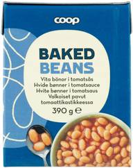 Coop valkoiset pavut tomaattikastikkeessa 390 g