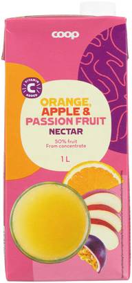 Coop appelsiini-omena-passiohedelmä nektari 1l