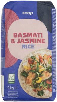 Coop basmati- ja jasmiiniriisi 1 kg