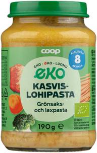 Coop Eko kasvis-lohipasta luomu 190 g 8 kk