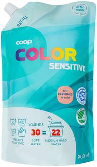 Coop Color Sensitive kirjopyykin pesuneste täyttöpakkaus 900 ml