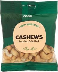 Coop salaattilisuke suolatut cashewpähkinät 100 g
