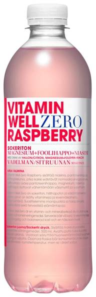 Vitamin Well Zero Raspberry hyvinvointijuoma 500ml