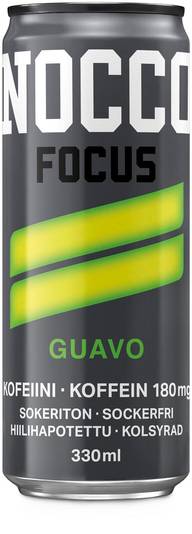 NOCCO FOCUS Guavo kofeiinia ja vitamiineja sisältävä hiilihapotettu energiajuoma 330ml