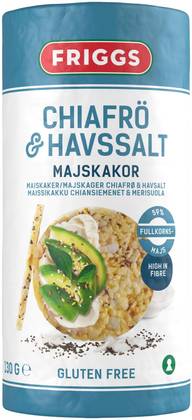 Friggs Gluteeniton Maissikakku Chiansiemenet & merisuola 130g