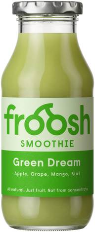 Froosh Smoothie Green Dream 250 ml, Omena, viinirypäle, mango, kiivi