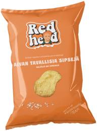 Redhead perunalastu aivan tavallisia sipsejä (neljällä eri suolalla) 150g