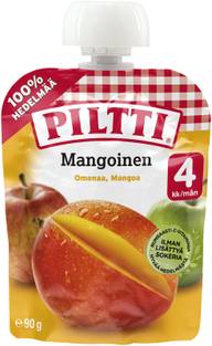 Piltti 90g Mangoinen hedelmäsose 4kk annospussi
