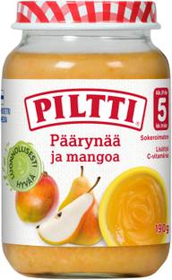 PILTTI 190g Päärynää ja mangoa hedelmäsose 5kk