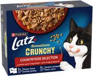 Latz Sensations Crunchy 10x85g+40g Countryside lajitelma hyytelössä 4 varianttia kissanruoka