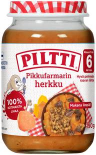 Piltti 190g Pikkufarmarin herkku lastenateria 6kk