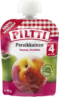 Piltti 90g Persikkainen Omena-persikkasose 4kk annospussi