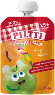 PILTTI Iso Välipala 150g Omena ja Aprikoosi 1,5+v annospussi