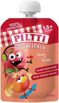 Piltti Iso Välipala 150g Omena-Persikka 1,5+v annospussi
