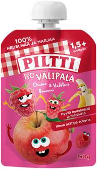 Piltti 150g Iso välipala Omena-vadelma-banaani 1,5+v annospussi