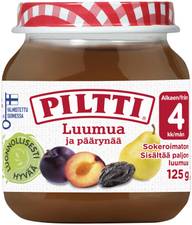 PILTTI 125g Luumua ja päärynää hedelmäsose 4kk