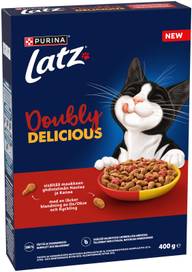 Purina Latz Doubly Delicious Nautaa ja Kanaa Kissan kuivaruoka 400g
