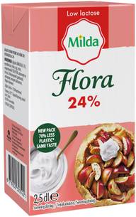Flora by Milda Vispi 24% vähälaktoosinen 2,5dl
